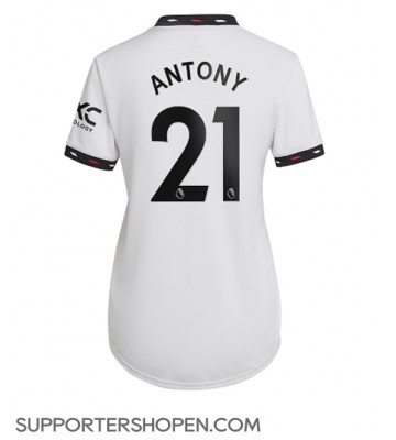 Manchester United Antony #21 Borta Matchtröja Dam 2022-23 Kortärmad
